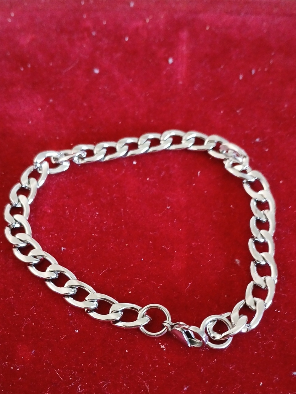 Silver Curb Chain Bracelet